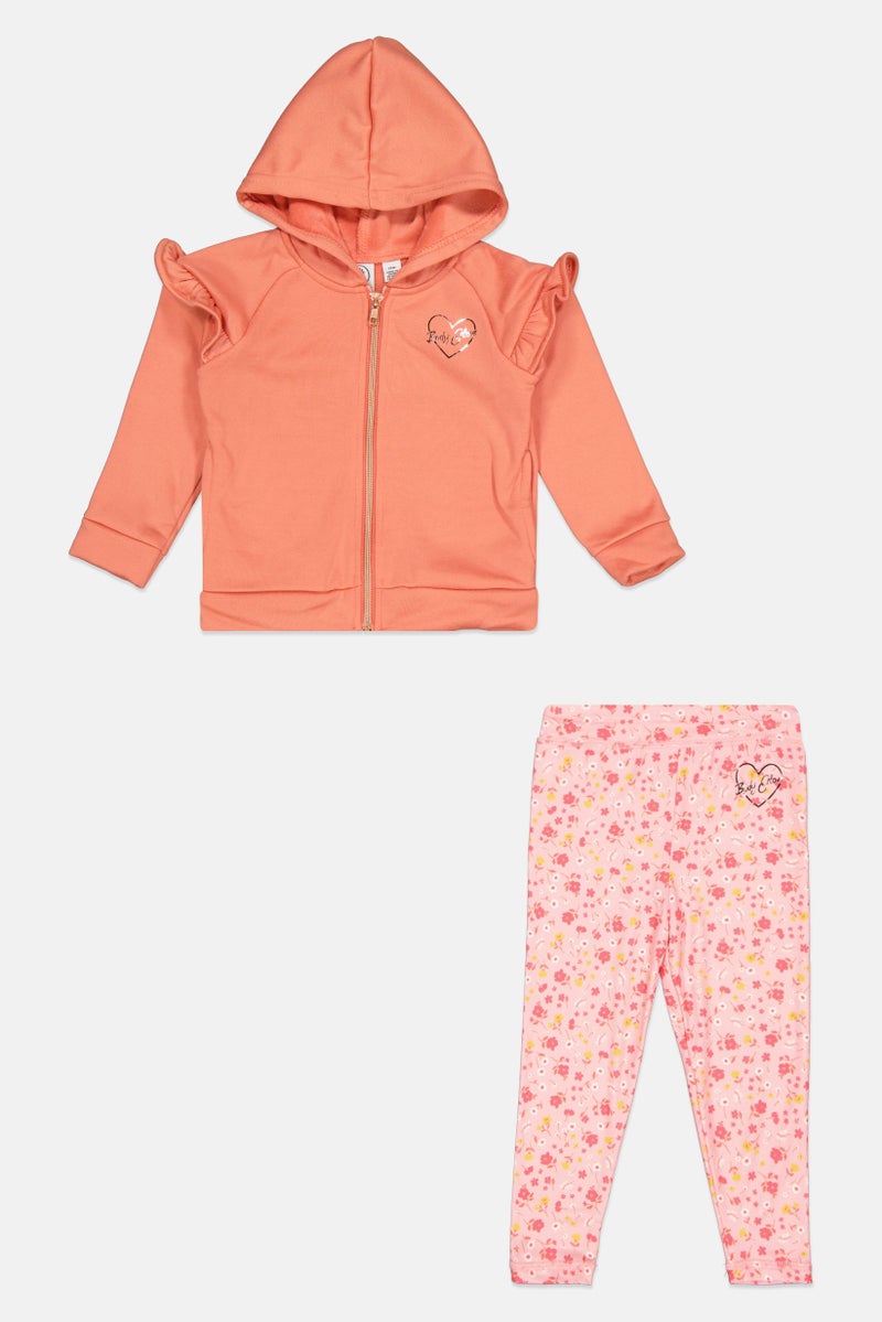 Body Glove Toddlers Girl 2 Pieces Long Sleeves Sweatshirt And Pants Set, Multicolor - Image 1