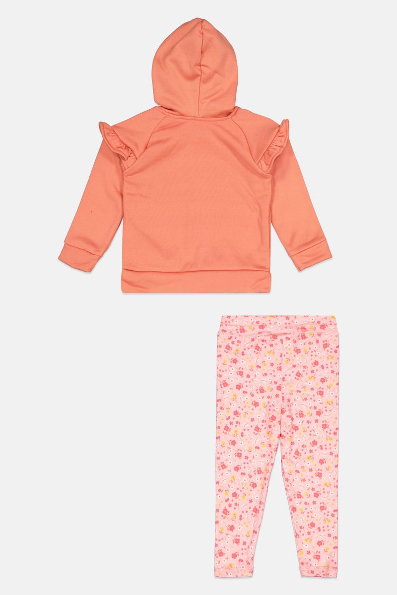 Body Glove Toddlers Girl 2 Pieces Long Sleeves Sweatshirt And Pants Set, Multicolor - Image 2