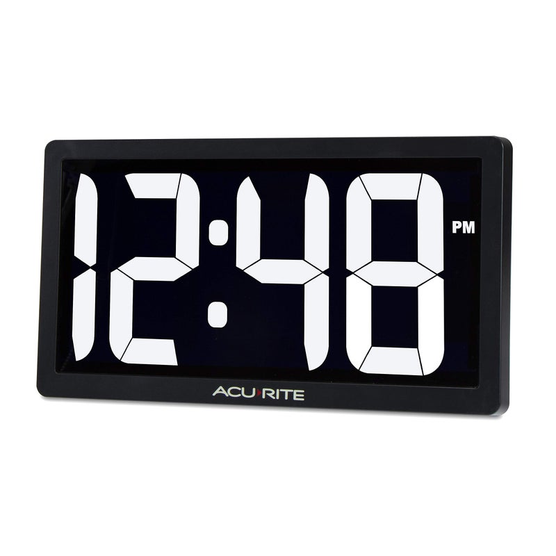 AcuRite 75114M 10-inch LED Digital Clock with Auto Dimming Brightness White - Image 2