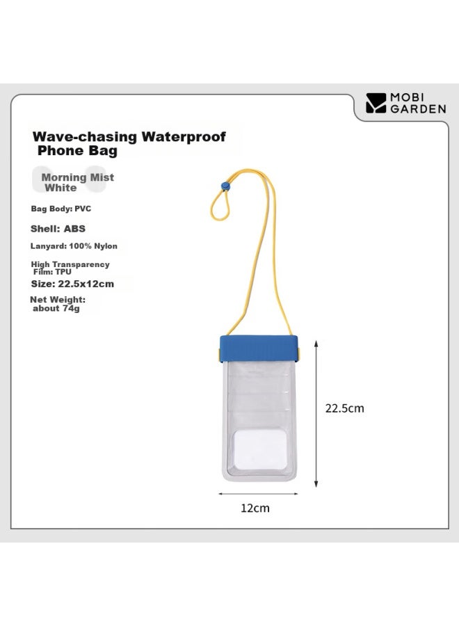 Mobigarden Buoyancy Phone Waterproof Case, Touchscreen Compatible Waterproof Pouch For Swimming, Rafting, Diving Nx25691004 Misty White - Image 1