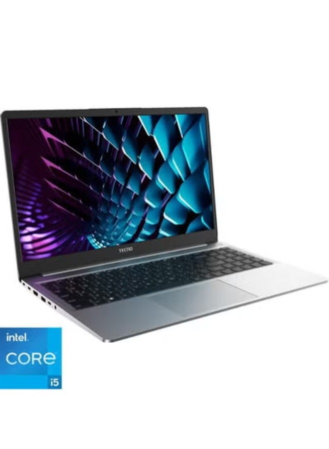 تكنو MEGABOOK K15S Laptop With 15.6 Inch Full HD (1920x1080) Display, Intel Core i5-13420H Processor/16GB RAM DDR5/512GB SSD/Windows 11 Home/ English/Arabic Moonshine Silver - Image 2