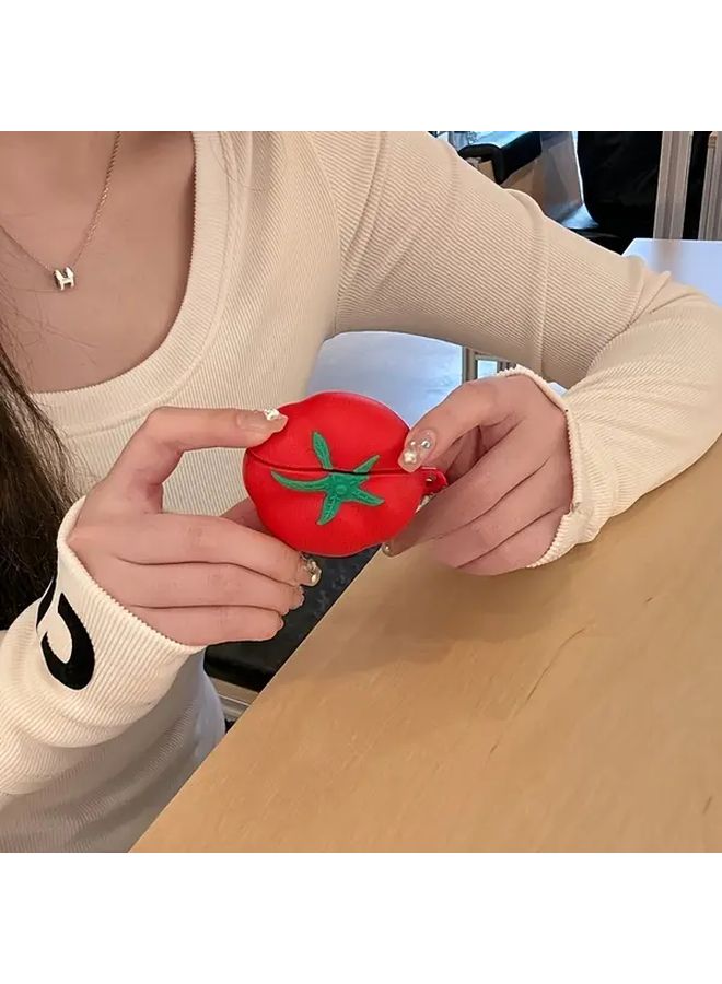 غطاء سماعات لاسلكية إبداعي على شكل طماطم كرتوني، حافظة تخزين عملية مناسبة لـ AirPods 3، هدية عيد الميلاد وهدية عيد ميلاد. - Image 4