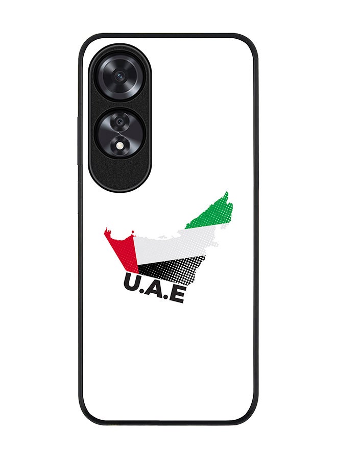 Stylizedd Rugged Black edge case for Oppo A60, Slim fit Soft Case Flexible Rubber Edges Anti Drop TPU Gel Thin Cover -  UAE Map - Image 1