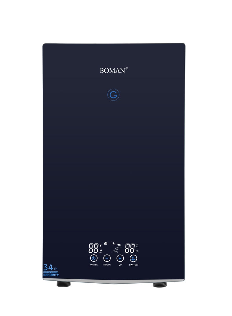 Boman Digital Instant Water Heater 12 KW-WZL13-black - Modern Design And Electricity Saver-Prime Group Guarantee