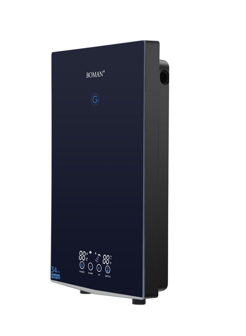 Boman Digital Instant Water Heater 12 KW-WZL13-black - Modern Design And Electricity Saver-Prime Group Guarantee