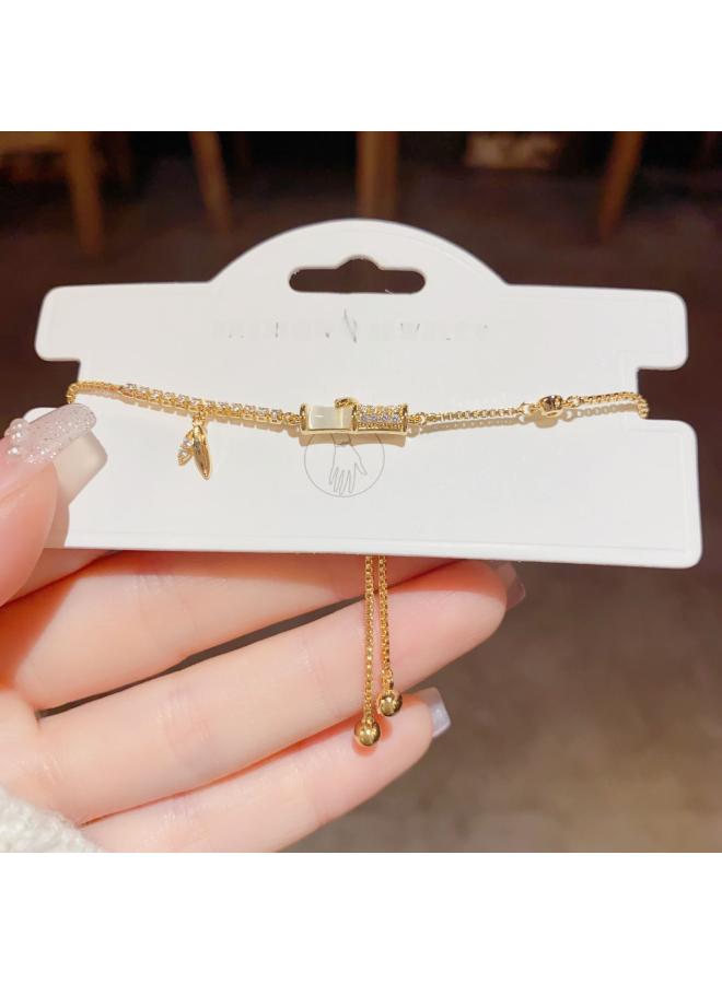 NIBEMINENT Niche Fashion Unique Personality Trend Zircon Bracelet Women's Light Luxury Joker Design Simple High Sense Jewelry 