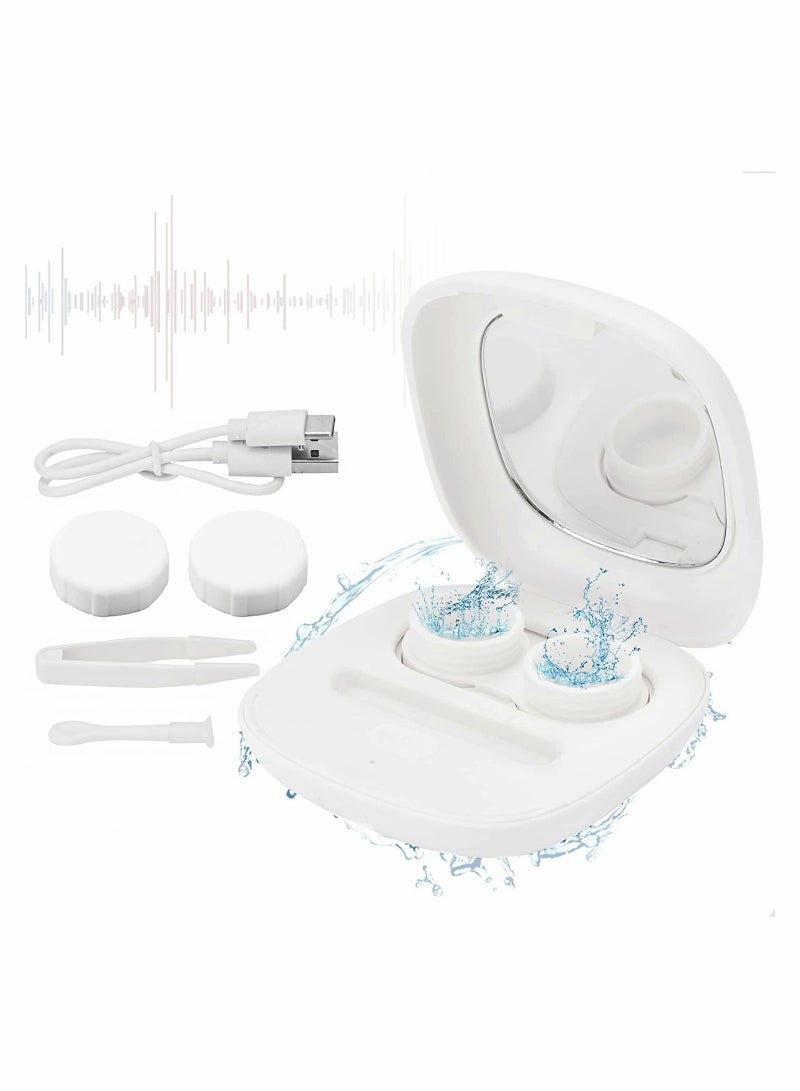 SYOSI Contact Lens Cleaner Machine Ultrasonic with USB Charger Fit Disposal Soft Colored RGP and OK for Home Travel  - Image 1