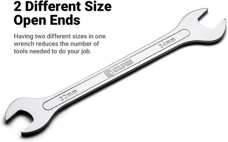 Capri Tools 14 mm x 15 mm Super-Thin Open End Wrench, Metric, 11850-1415 (Pack of 2) - Image 5