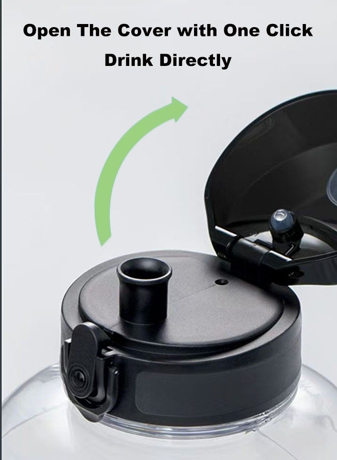 أوسبايس زجاجة مياه 2300 مل زجاجة شرب رياضية كبيرة سعة 2.3 لتر كبيرة الحجم 2300 مل زجاجة مياه كبيرة الحجم 2.3 لتر للسفر في الصالة الرياضية - Image 2