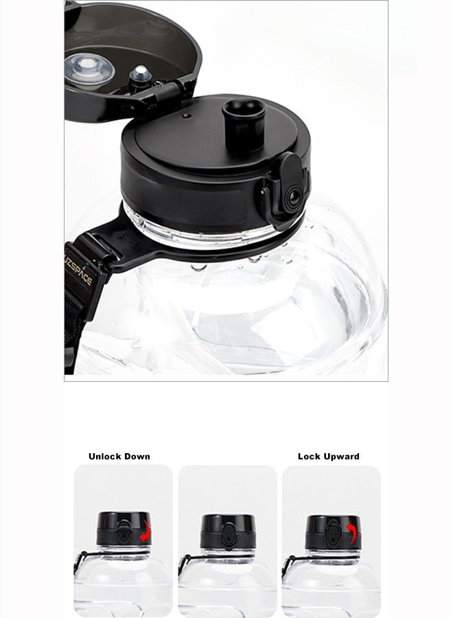 أوسبايس زجاجة مياه 2300 مل زجاجة شرب رياضية كبيرة سعة 2.3 لتر كبيرة الحجم 2300 مل زجاجة مياه كبيرة الحجم 2.3 لتر للسفر في الصالة الرياضية - Image 5