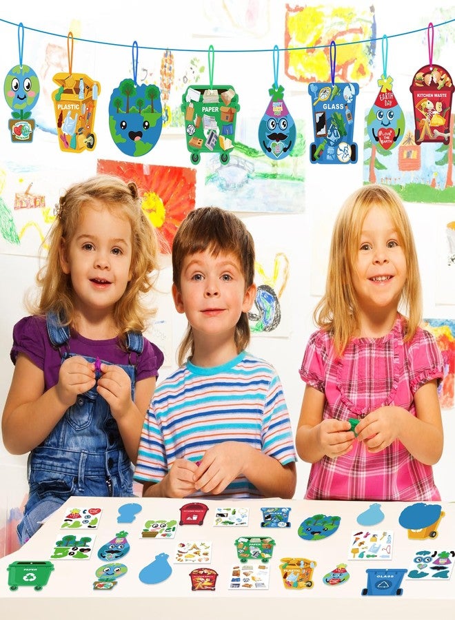 HOWAF 24 حزمة زينة عيد الأرض DIY، اصنع فن عيد الأرض الخاص بك للأطفال، مجموعة أدوات فرز بيئية، ملصقات بطاقات DIY لاحتفالات يوم الأرض، نشاط في الفصل الدراسي - Image 4