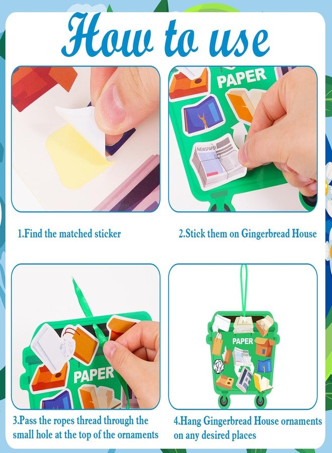 HOWAF 24 حزمة زينة عيد الأرض DIY، اصنع فن عيد الأرض الخاص بك للأطفال، مجموعة أدوات فرز بيئية، ملصقات بطاقات DIY لاحتفالات يوم الأرض، نشاط في الفصل الدراسي - Image 3