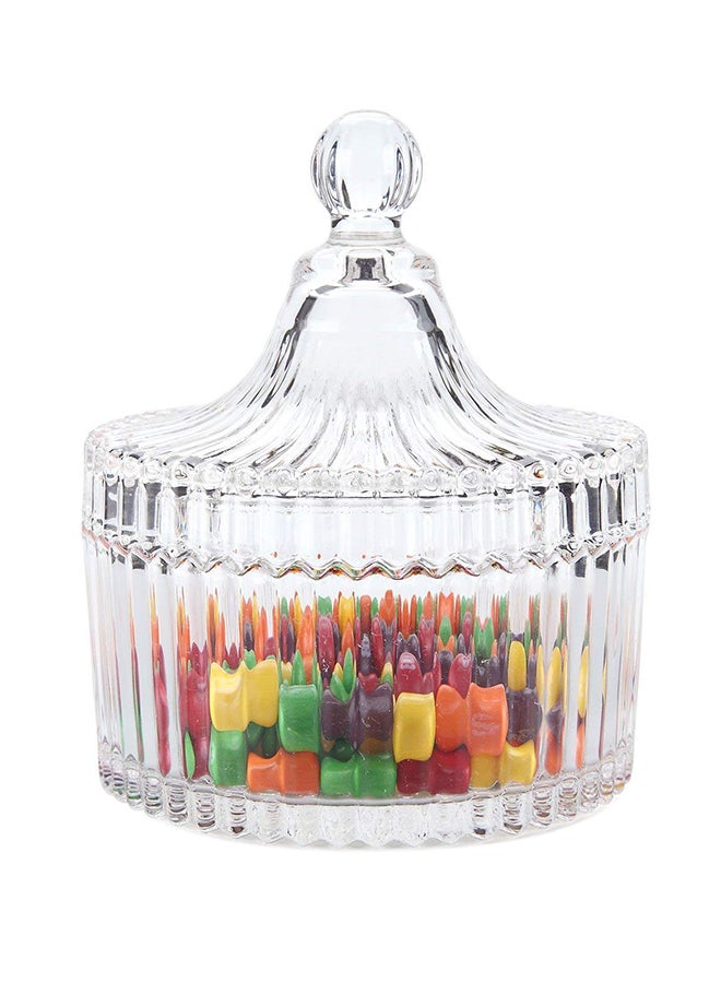 Glass Sugar Bowl With Lid Clear 11x10.5x9cm - Image 2