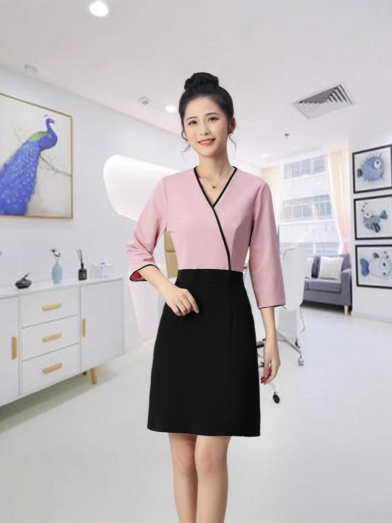 2024 Autumn New Beauty Salon Overalls Female Beautician Skin Management Spa Health Salon Simple Temperament Outfit - Image 2