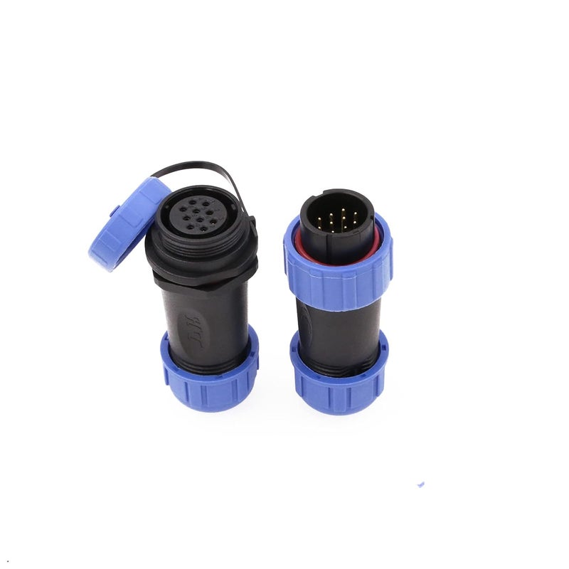 موصل دائري للطيران SP21 10 سنون، طاقة 5 أمبير، ملولب، لحام، مقبس وقابس كابل سلك 18 AWG، للتيار المتردد والمستمر، خارجي، محطة طاقة محمولة شمسية - Image 2