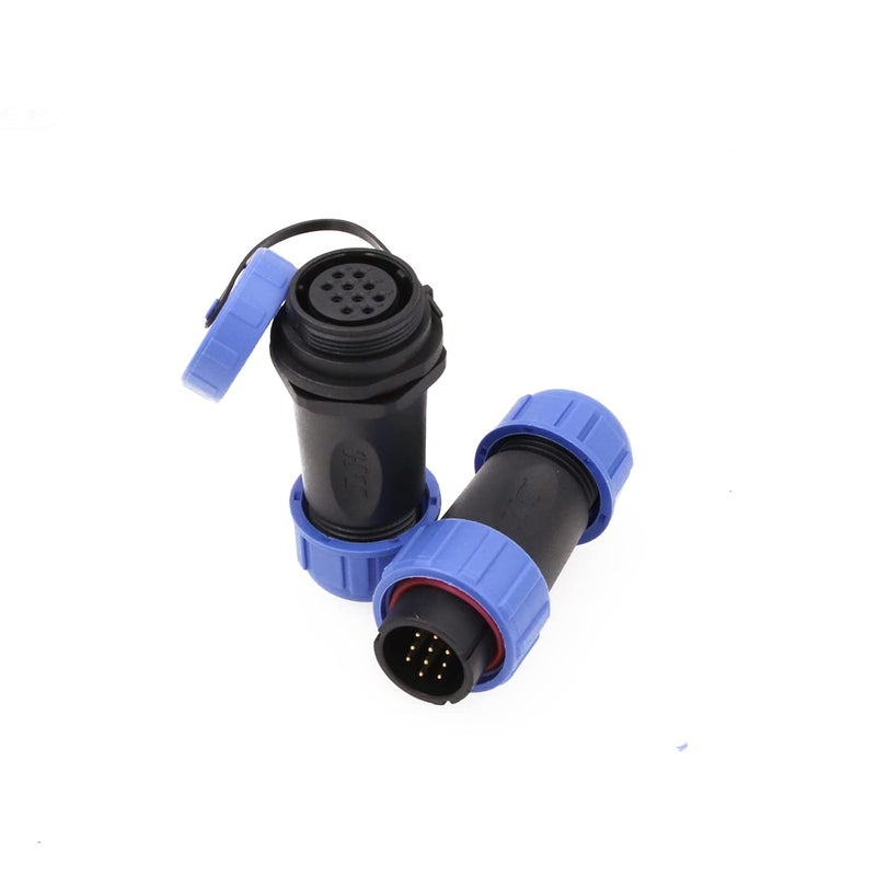 موصل دائري للطيران SP21 10 سنون، طاقة 5 أمبير، ملولب، لحام، مقبس وقابس كابل سلك 18 AWG، للتيار المتردد والمستمر، خارجي، محطة طاقة محمولة شمسية - Image 5