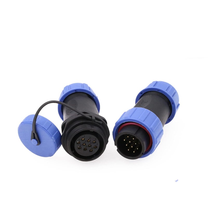 موصل دائري للطيران SP21 10 سنون، طاقة 5 أمبير، ملولب، لحام، مقبس وقابس كابل سلك 18 AWG، للتيار المتردد والمستمر، خارجي، محطة طاقة محمولة شمسية - Image 1
