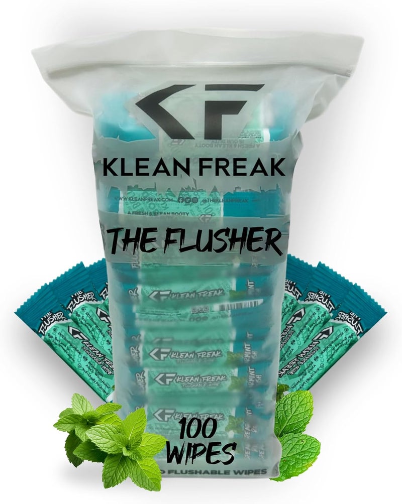 Klean Freak كلين فريك - مناديل فلاشير - 100 عبوة بنكهة النعناع المنعش - Image 1