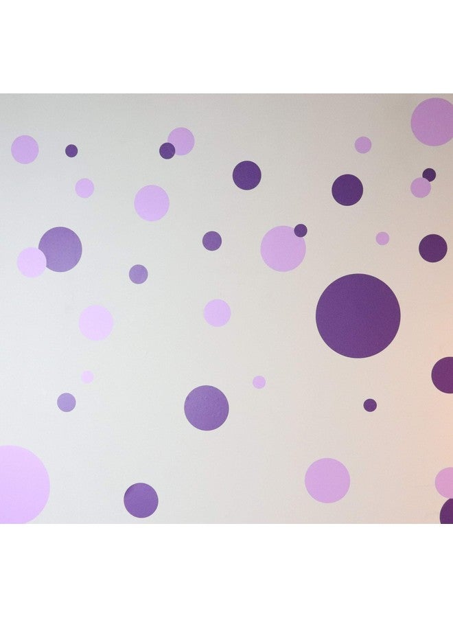 Create-A-Mural Polka Dot Wall Decals Girls Room Wall Decor Stickers Wall Dots Vinyl Circle Peel & Stick Diy Bedroom Playroom Kids Room Baby Nursery Toddler To Teen Bedroom Decoration (Dark & Light Purple) - Image 4