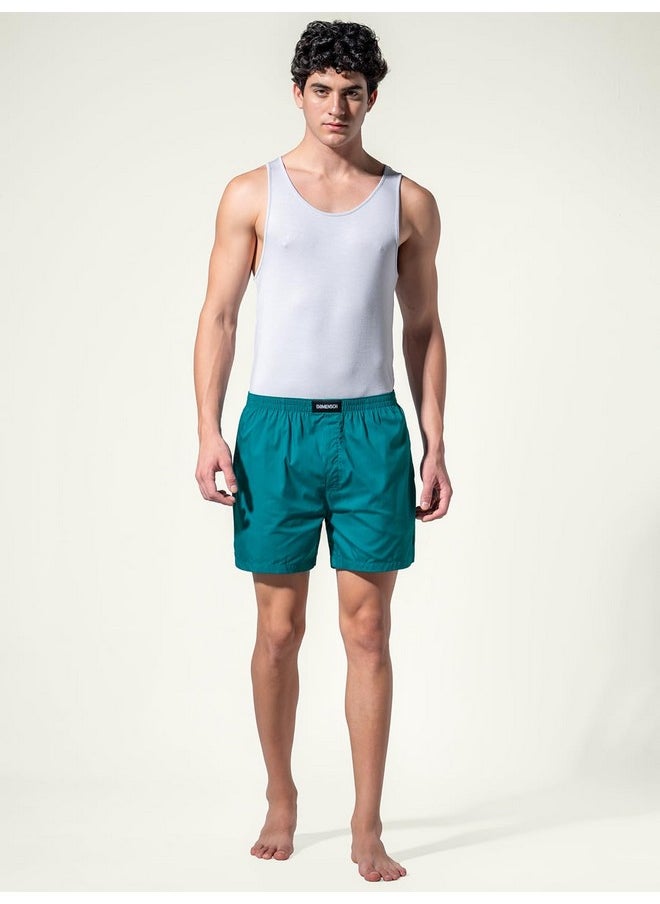 DaMENSCH DAMENSCH Men's Regular Fit Cotton Breeze Ultra - Light Solid Boxer Shorts Cotton, Boxers for Men,Cotton Shorts for Men, Boxer Shorts for Men-Havana Blue-M  - Image 3