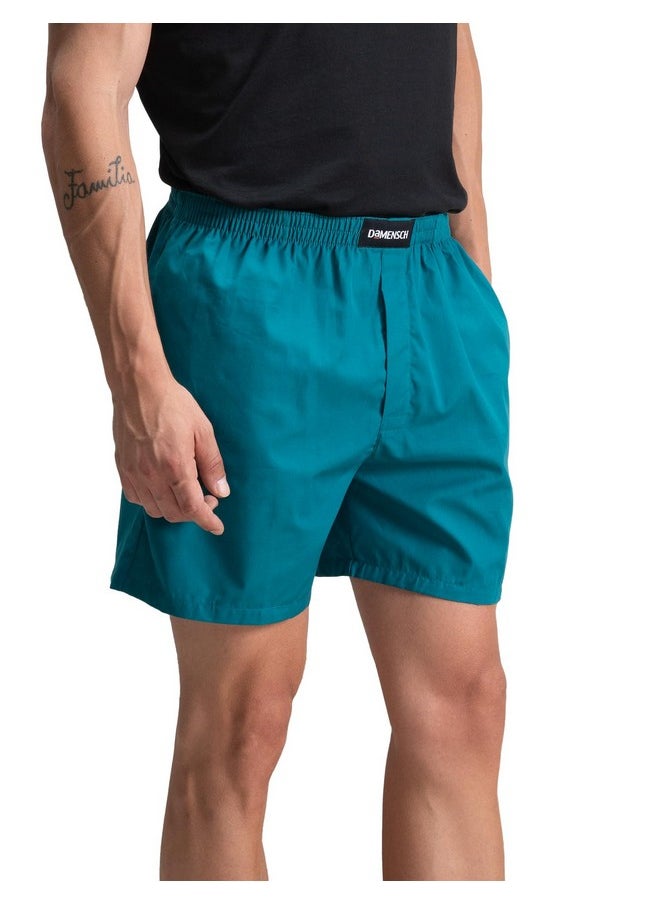 DaMENSCH DAMENSCH Men's Regular Fit Cotton Breeze Ultra - Light Solid Boxer Shorts Cotton, Boxers for Men,Cotton Shorts for Men, Boxer Shorts for Men-Havana Blue-M  - Image 1