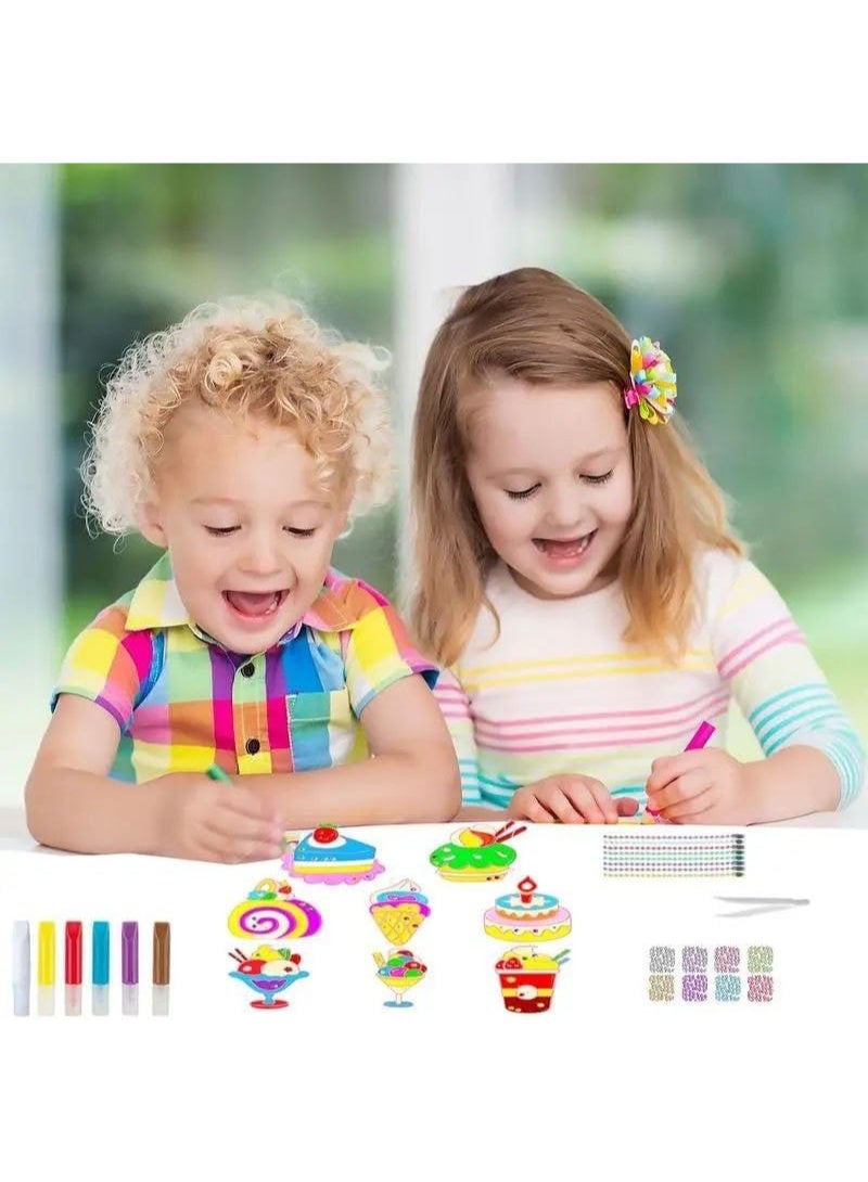 DIY Soft Glue Painting Kit – Create your own world with colors! – For ages 3 and up. Washable glue that leaves no residue. – Ideal for developing fine motor skills and creativity. – Perfect as a fun art hobby for kids. Just fill in the shapes with paint, let them dry, and create your own decorations!  🎁 A great gift for craft and art lovers. - Image 5