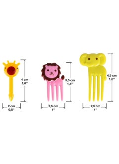 Meishida 50 Pcs Food Fruit Fork Picks for Kids Cute Animals Bento Box Decor ForksCake Little Forks Dessert Forks Mini Cartoon Toothpick for Cake Dessert Pastry Party Supply  - Image 5