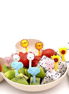 Meishida 50 Pcs Food Fruit Fork Picks for Kids Cute Animals Bento Box Decor ForksCake Little Forks Dessert Forks Mini Cartoon Toothpick for Cake Dessert Pastry Party Supply  - Image 3