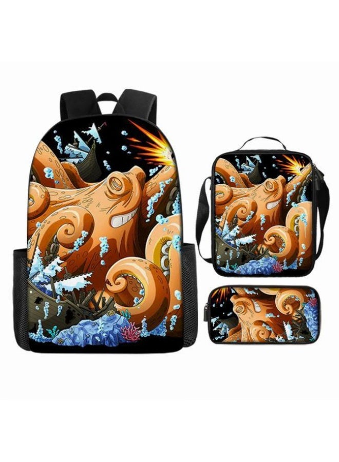 عام أحدث نموذج عالمي من الكرتون طباعة ثلاثة قطعة حقيبة مجموعة ( الطلاب ، الأطفال ، الأصدقاء ، نزهة ، تسلق الجبال ، الخ . ) - Image 3