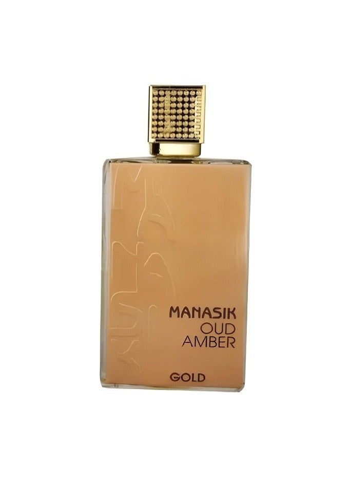 مناسك عود عنبر ذهبي عطر عربي للجنسين 100 مل - Image 1