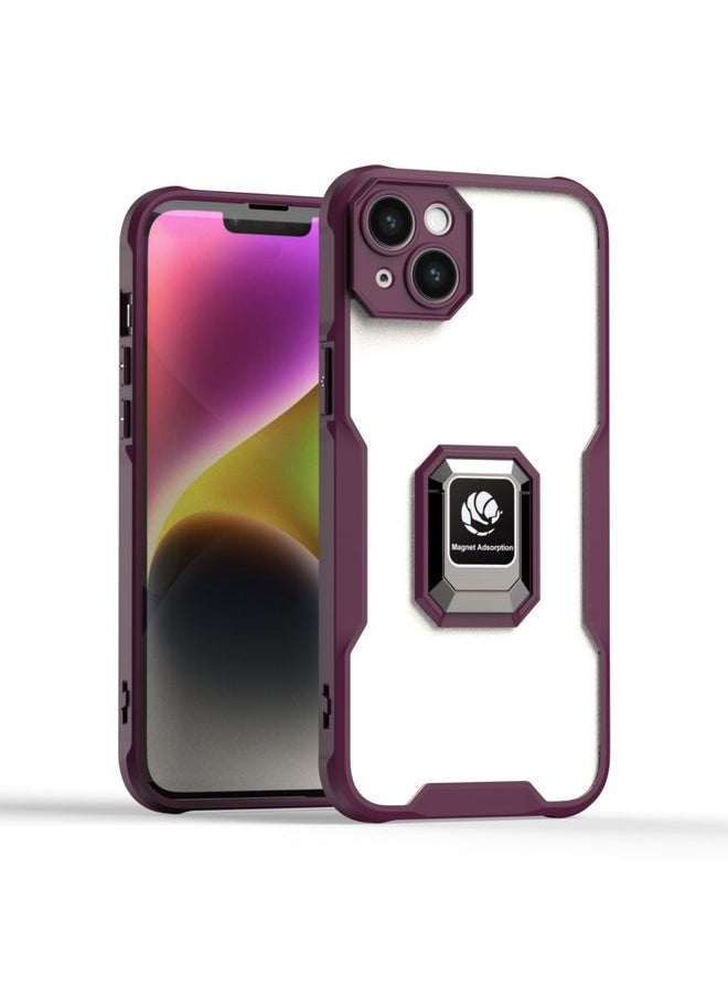Generic Case Cover For iPhone 13 Armor Shockproof Magnetic Ring Phone Case Red 