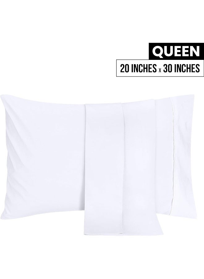 Utopia Bedding Utopia Bedding Queen Pillow Cases - 2 Pack - Envelope Closure - Soft Brushed Microfiber Fabric - Shrinkage and Fade Resistant Pillow Covers 20 X 30 Inches (Queen, White)  - Image 2
