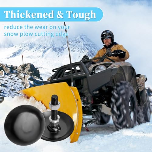 Hunter-wish 2873423 Skid Shoes Fit for Polaris Snow Plow - Snow Plow Skid Shoes Compatible with CamAm Arctic Cat Moose & 60" Polaris Ranger Sportman ATV UTV Plow, Set of 2 - Image 5