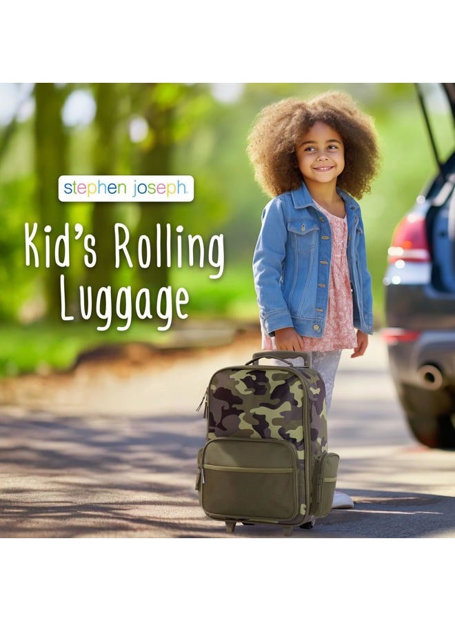 Stephen Joseph Kids' Classic Rolling Luggage, CAMO, One Size - Image 2