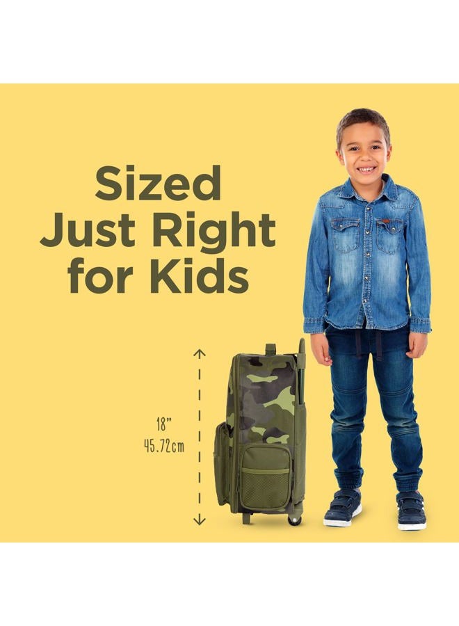 Stephen Joseph Kids' Classic Rolling Luggage, CAMO, One Size - Image 5