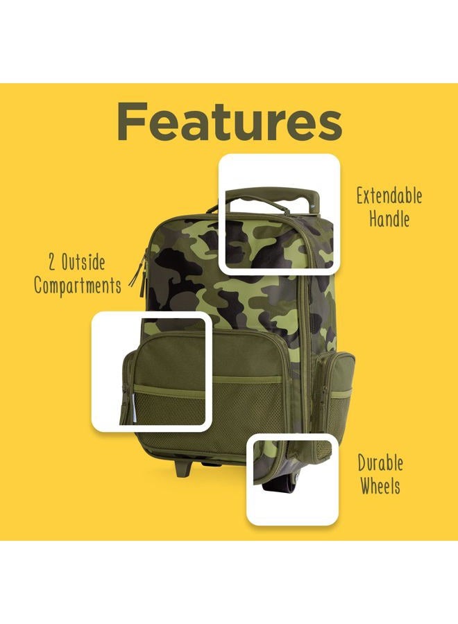 Stephen Joseph Kids' Classic Rolling Luggage, CAMO, One Size - Image 3