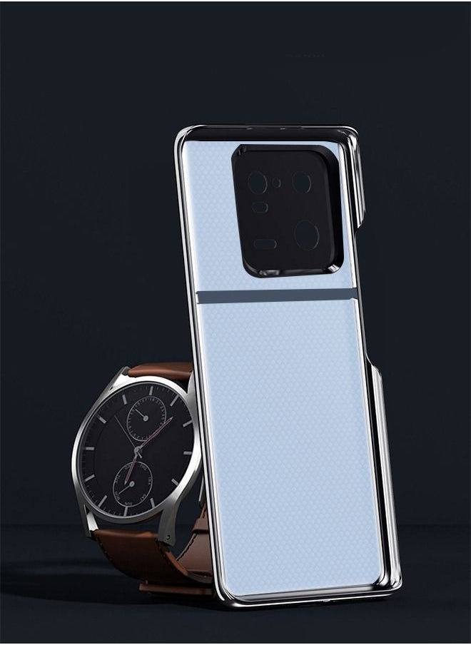 GROIC Case for Xiaomi 13 Pro 6.73 " PU Leather Cover, Lichee Grain Electroplated Hard Shell Protective Ultra Thin Anti-Slip Case Luxury Ultra-Thin Leather Metal Nameplate Cover  - Image 4