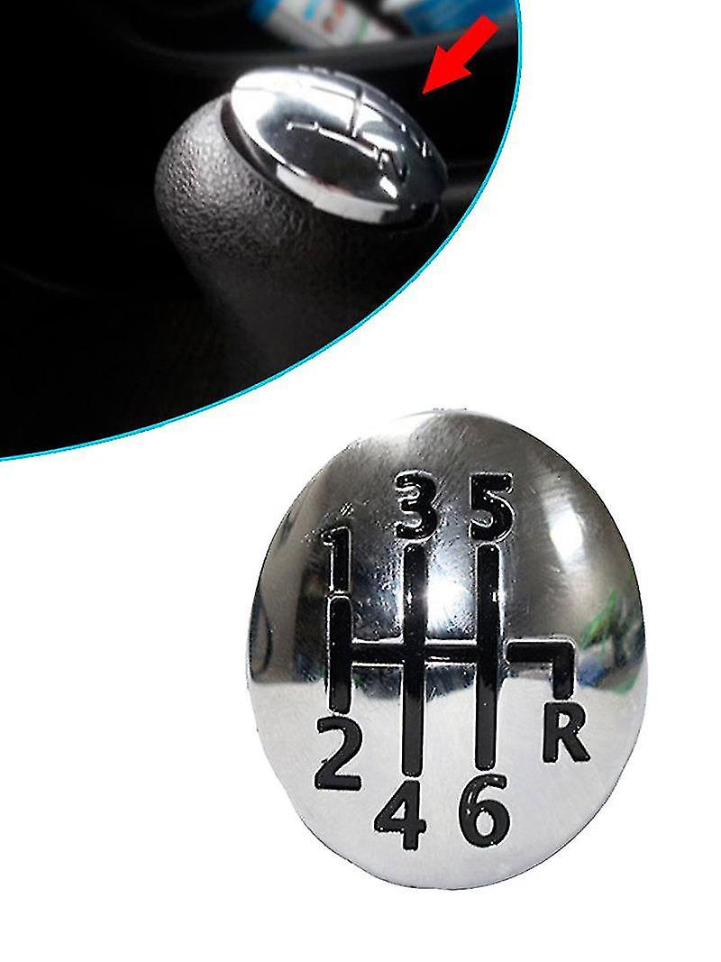 Car Gear Shift Knob Emblem Cover 5 6 Speed Gear Stick Shift Knob Cover Decor For Renault Clio Twingo Scenic Megane Ii 1996-2011 Colour: 6 speed - Image 4