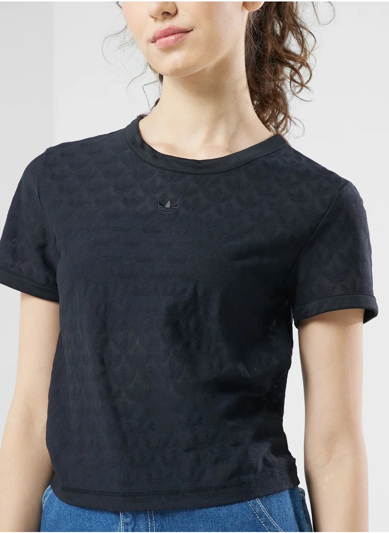 adidas Originals Lace Crop T-Shirt