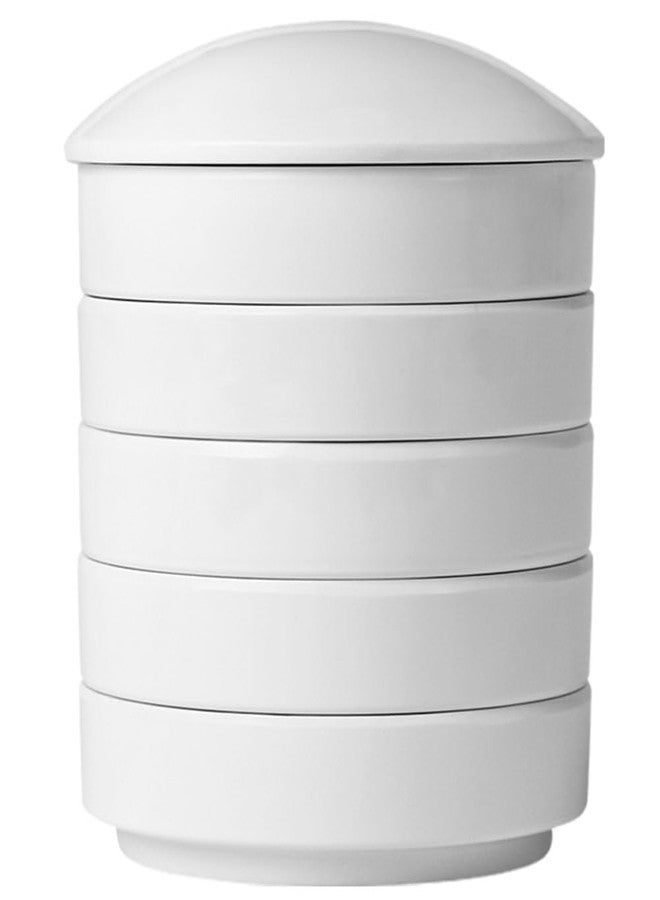 IMIKEYA 5 Layers Mixing Tray Set Round Porcelain Watercolor Palettes Sauce Dishes Stackable Small Nesting Bowls for Watercolor Gouache, 3.6x3.2inch - Image 1