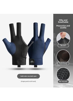 Generic Professional Billiards 3-Finger Gloves [left single] XG67 blue 
