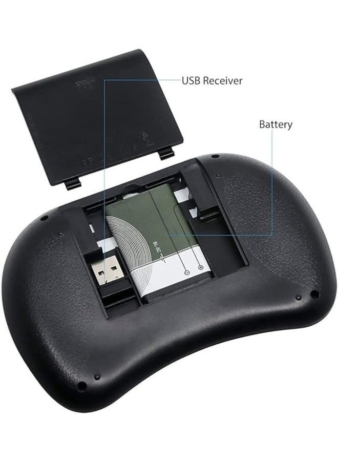 2.4G ماوس لوحة المفاتيح اللاسلكية الصغيرة لوحة المفاتيح اللاسلكية Flymouse مع زر الماوس الأيسر والأيمن الخلفي المزدوج