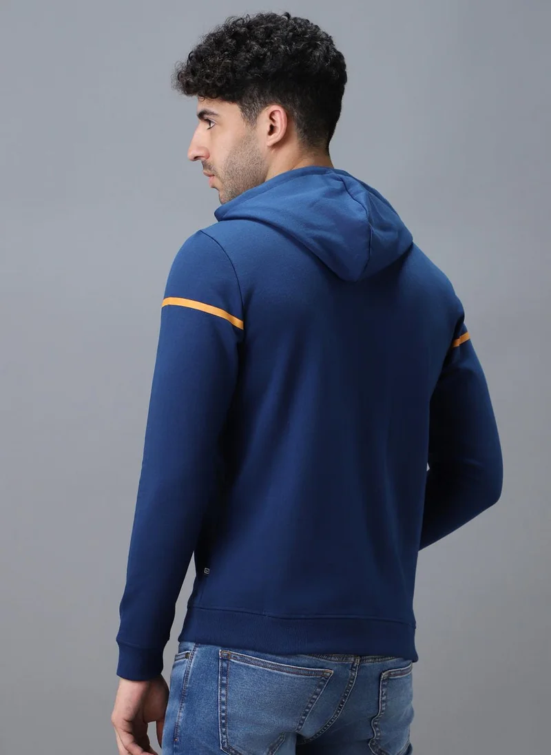 Urbano Fashion  Urbano Fashion Men's Blue Cotton Solid Hooded Neck Sweatshirt for Men | Best Price UAE