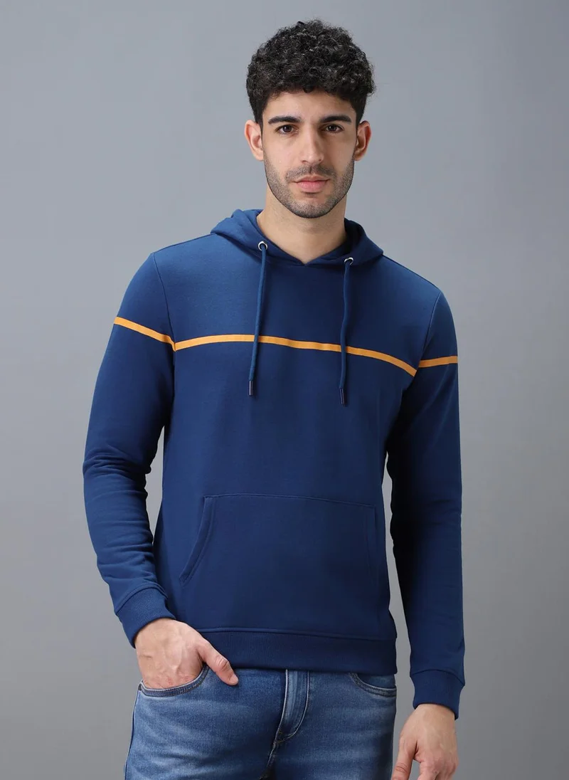 Urbano Fashion  Urbano Fashion Men's Blue Cotton Solid Hooded Neck Sweatshirt for Men | Best Price UAE