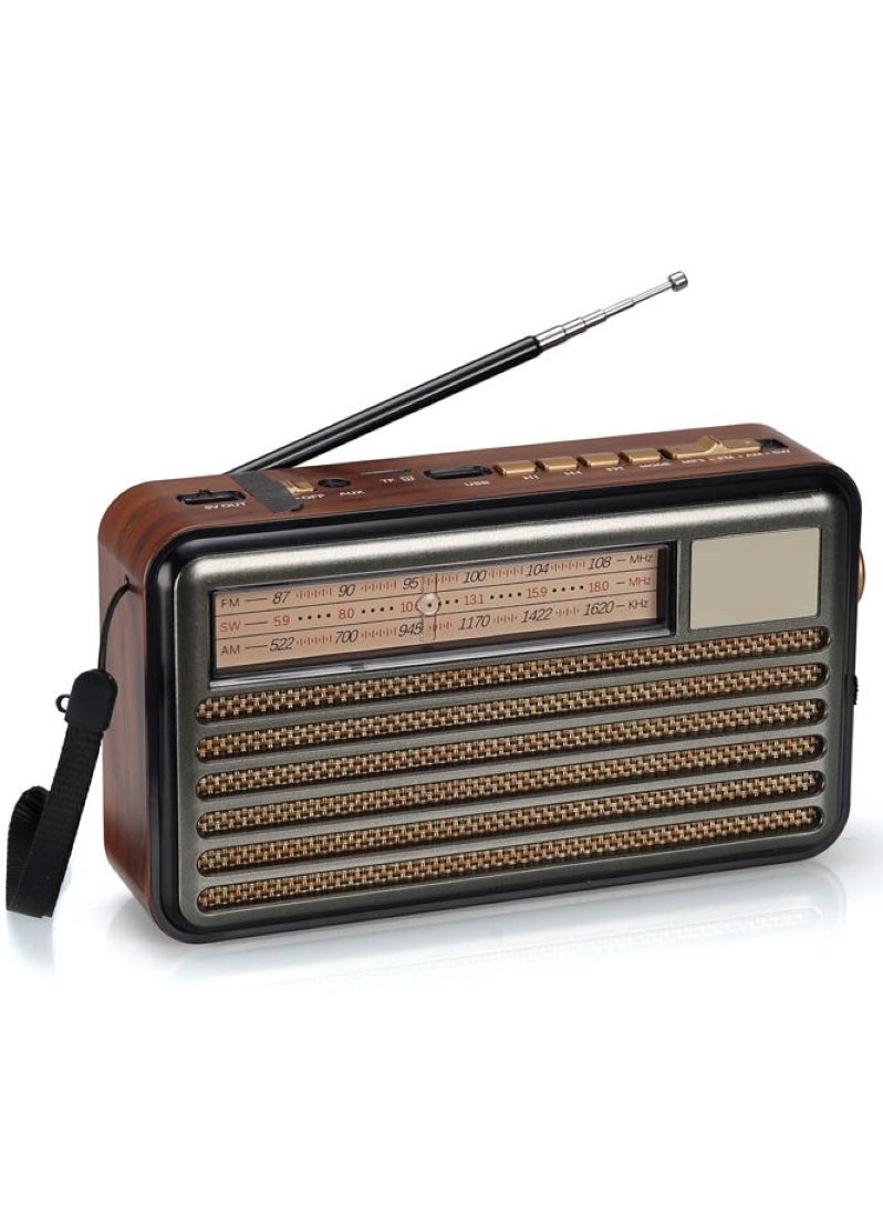 Denx Hi-Fi Radio, FM/AM/SW ,USB/TF/BT Player, Rechargeable Battery  - Image 1