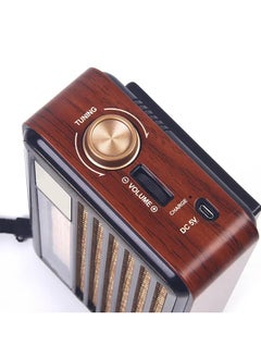 دينكس راديو عالي الدقة، FM/AM/SW، مشغل USB/TF/BT، بطارية قابلة لإعادة الشحن  - Image 5