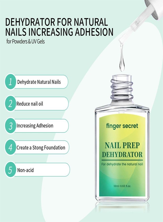 AOBOO FINGER SECRET Nail Prep Dehydrator, 18ml Dehydrator for Natural Nails Increasing Adhesion Non-Acid for Powders & UV Gel - Image 5