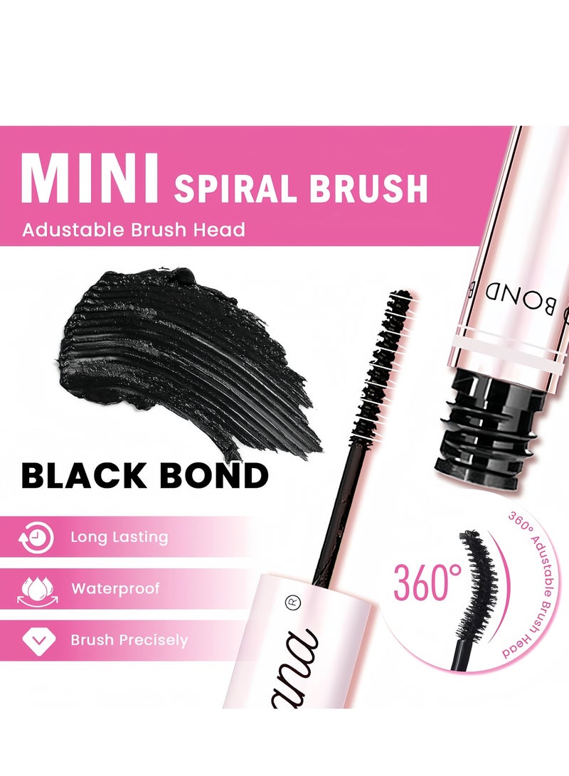 lashvana Eyelash Glue Bond and Seal, 2-in-1 Lash Cluster Glue with Black Bond and Clear Seal, Strong Hold for 72H, Long-Lasting Eyelash Extension Glue for Individual Lashes, DIY Cluster Lashes, Beginners and Home Use, Rose Gold. - Image 3