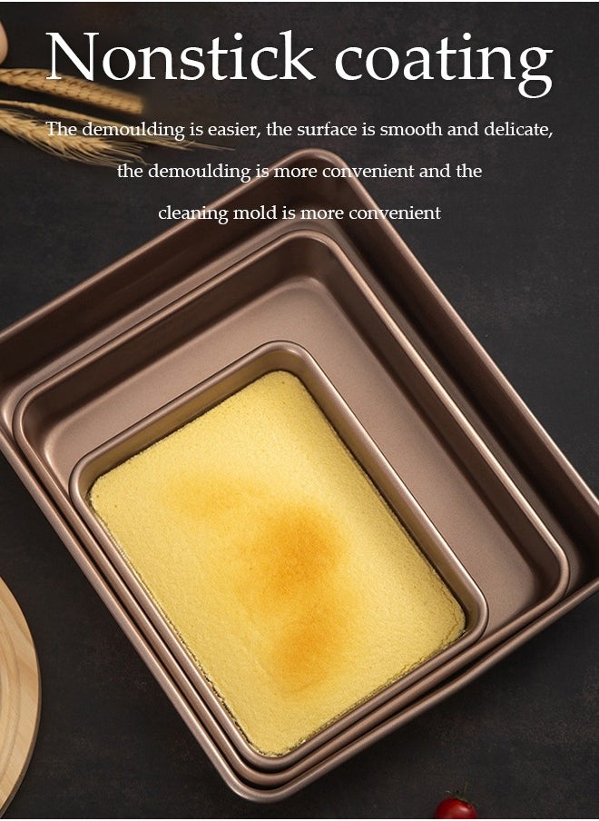 DUNISO 3 Pieces of Baking Sheet Set, carbon steel cake mold, double-sided non stick baking tool, high temperature resistant, with rectangular baking trays of 9, 11, and 13 inches, suitable for novice and bakers  - Image 5