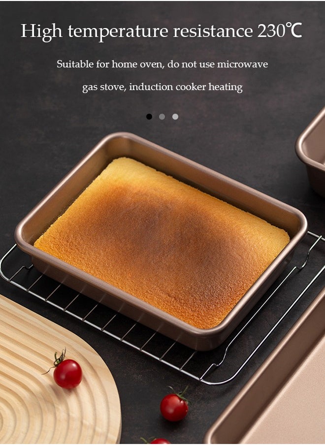 DUNISO - 3 Pieces of Baking Sheet Set, carbon steel cake mold, double-sided non stick baking tool, high temperature resistant, with rectangular baking trays of 9, 11, and 13 inches, suitable for novice and bakers - Image 1